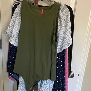 SPANX Olive Green Sleeveless Bodysuit